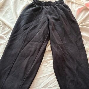 Zara Women's Wide Leg Black Joggers